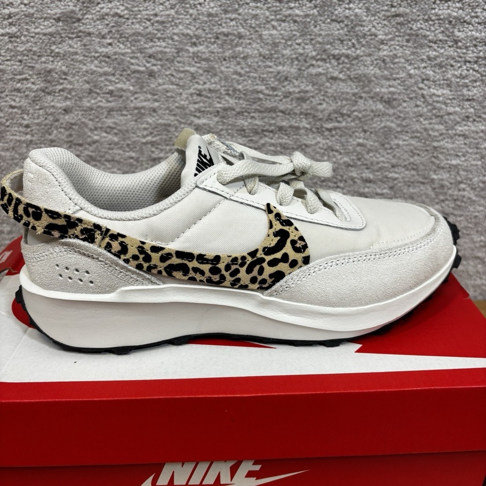 Nike Women's Waffle Debut Phantom Summit White Leopard Sz 6.5 HF1856-001 NWOB